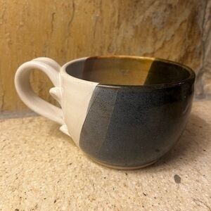 Handmade Mug in earthtones - a large cup perfect for a latte